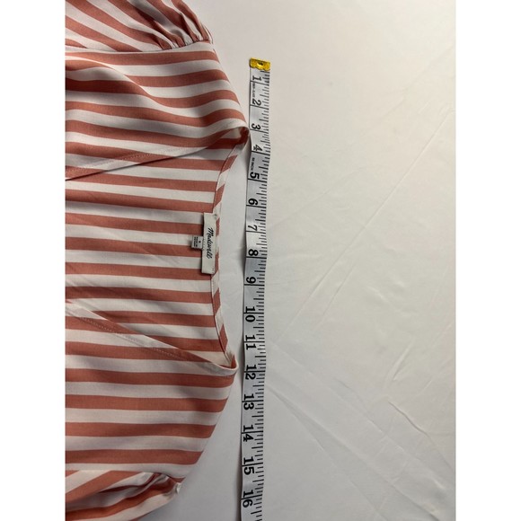 Bundle of 2 - Madewell V-Neck Peplum Popover Top in Stripe & Green Print Dress S - Picture 10 of 16